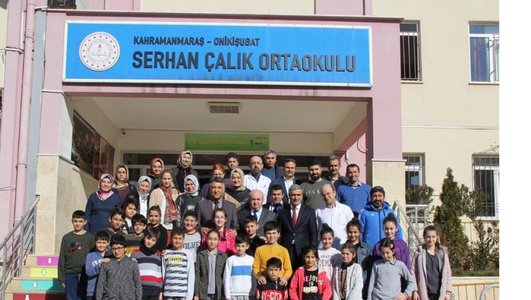 İl Müdürümüz Sn Cemal YILMAZ ile İlçe Müdürümüz Sn Akif BULUT'un Serhan Çalık Ortaokulu Ziyareti
